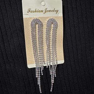 New Silver Tassel Drop Earrings